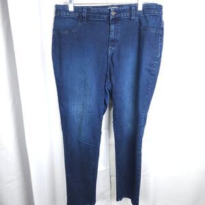Chico's 2 Womens 12 35x26 Blue Ankle Cropped Stretch High Rise Waisted Jeans
